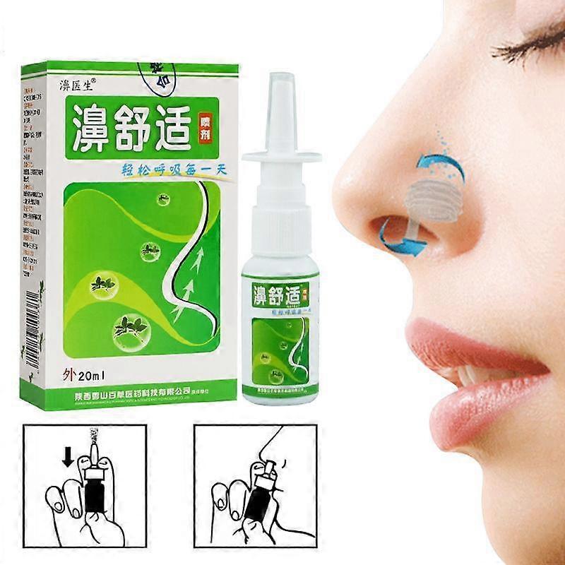 20ml Nasal Spray Herbal Extract Pump Mist Fast Powerful Congestion Relief No Drip for Colds and Allergies New