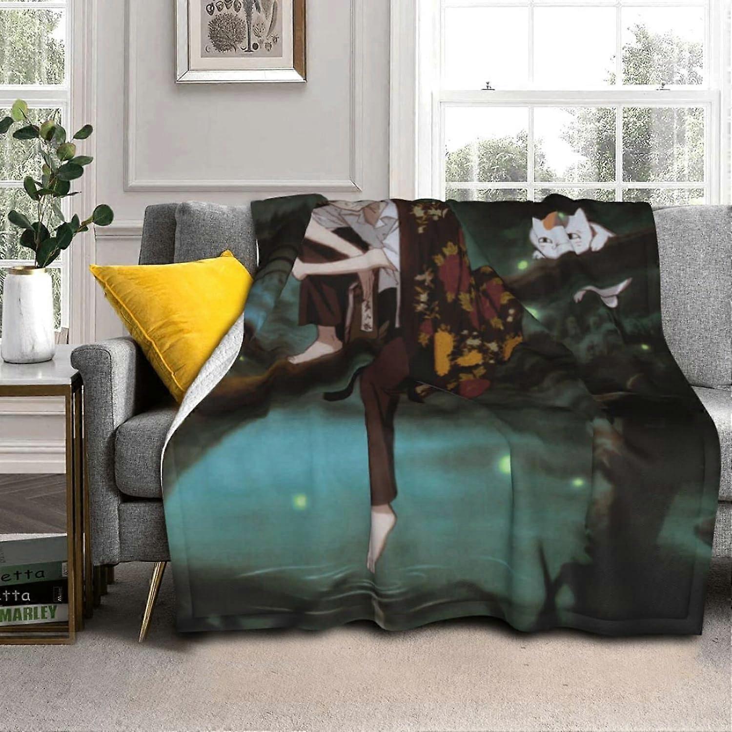 3D tegneserietæppe, japansk anime-tæppe, 100% letvægts mikrofiber, ingen lugt