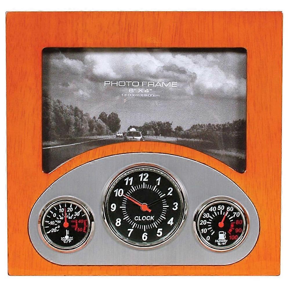 GDesign Premium Quality and Durable Retro Dashboard Clock and Frame (Cherrywood)