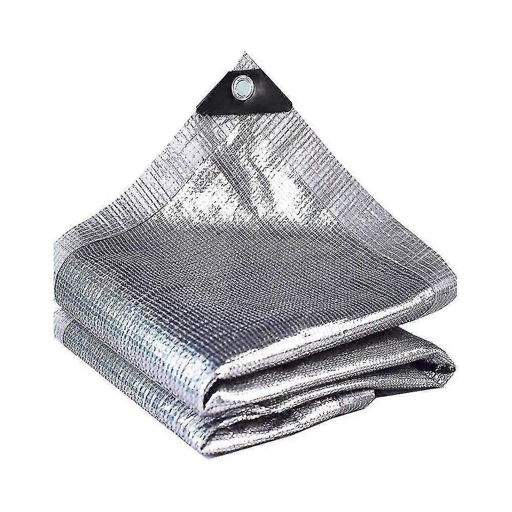 99% Aluminum Shade Cloth Reflective Aluminum Shade Cloth Sunshade Cover with Grommet Net Sunscreen Fabric Shade Net