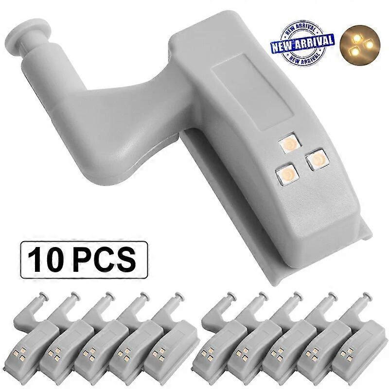 10PCS LED Cabinet Light LED Inner Hinge Lamp Closet Light Battery Wireless Lamp Universal Wardrobe Cupboard Sensor Lighting