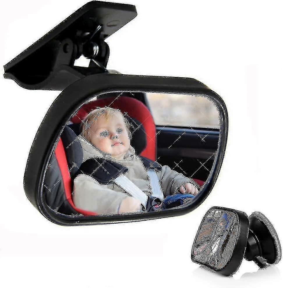 Car Interior Baby Observation Mirror Rearview Mirror Baby Care Child Monitoring 360 Degree Adjustable Sun Visor Rearview Mirror