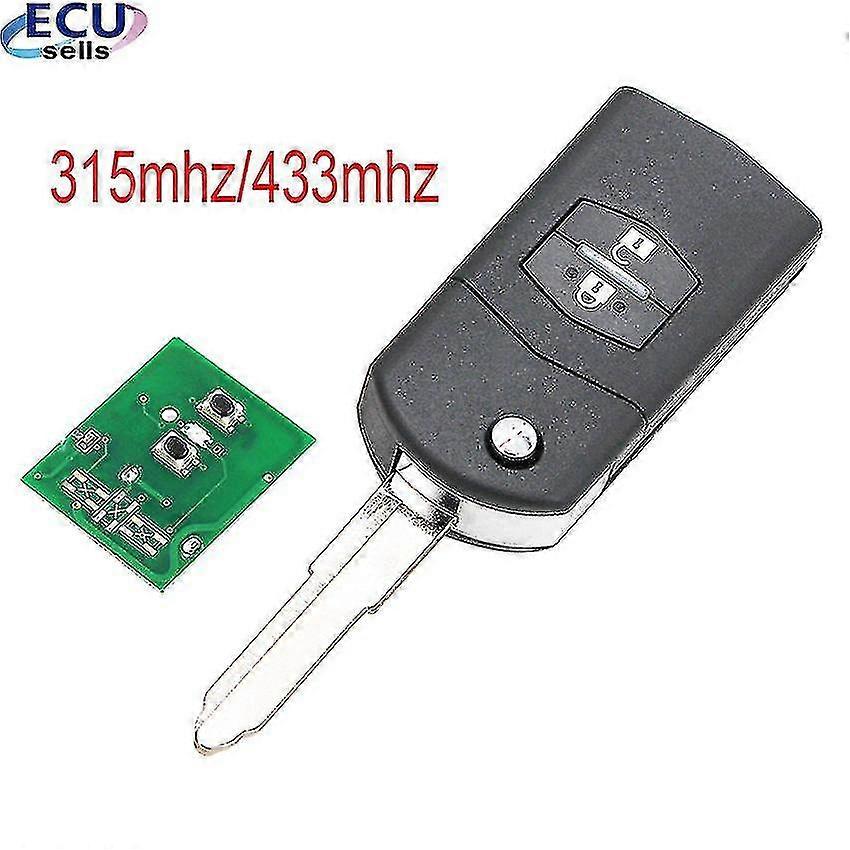 Flip Remote Car Key Fob For Mazda 3 6 315mhz Or 433mhz With 4d63 Chip M3 M6
