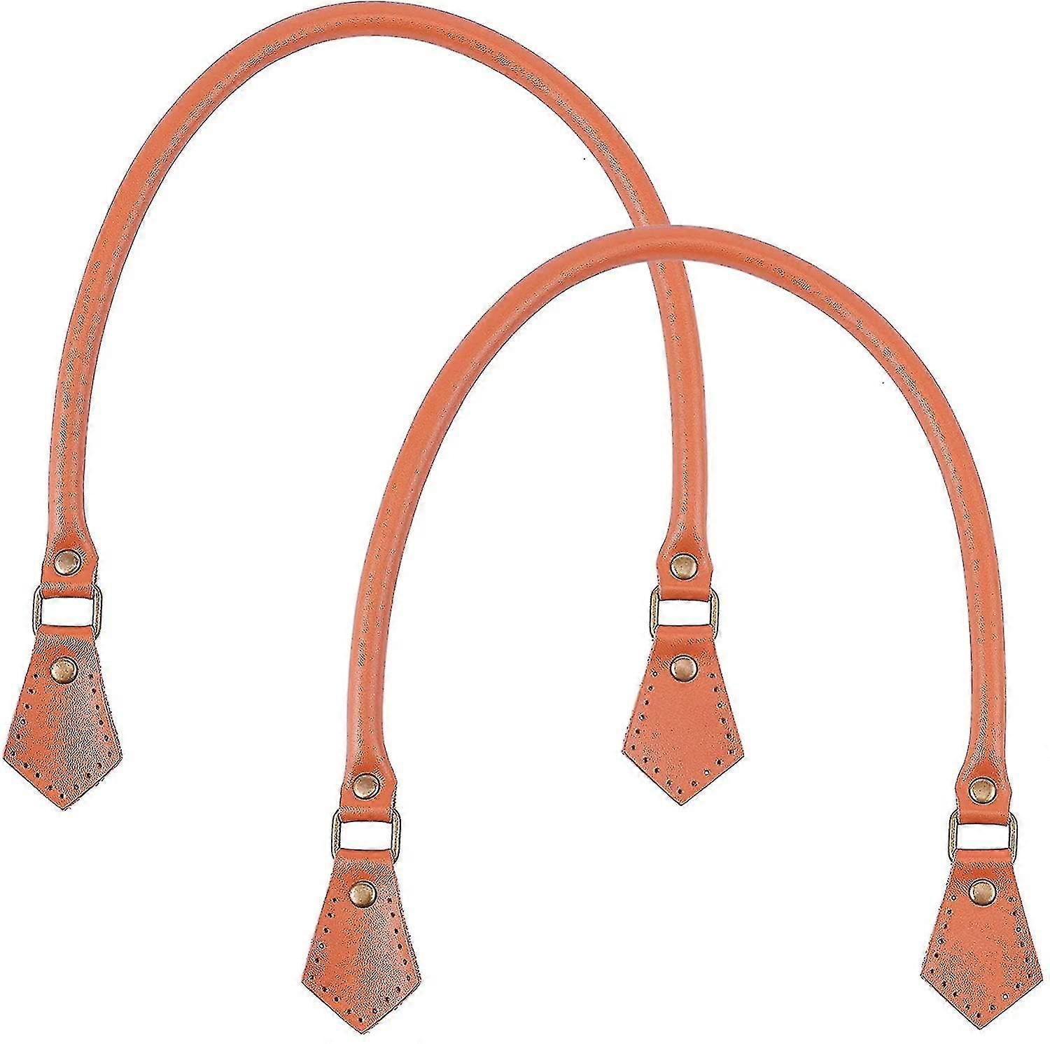 2pcs Leather Replacement Handles Purses Straps Cowhide Leather Purse