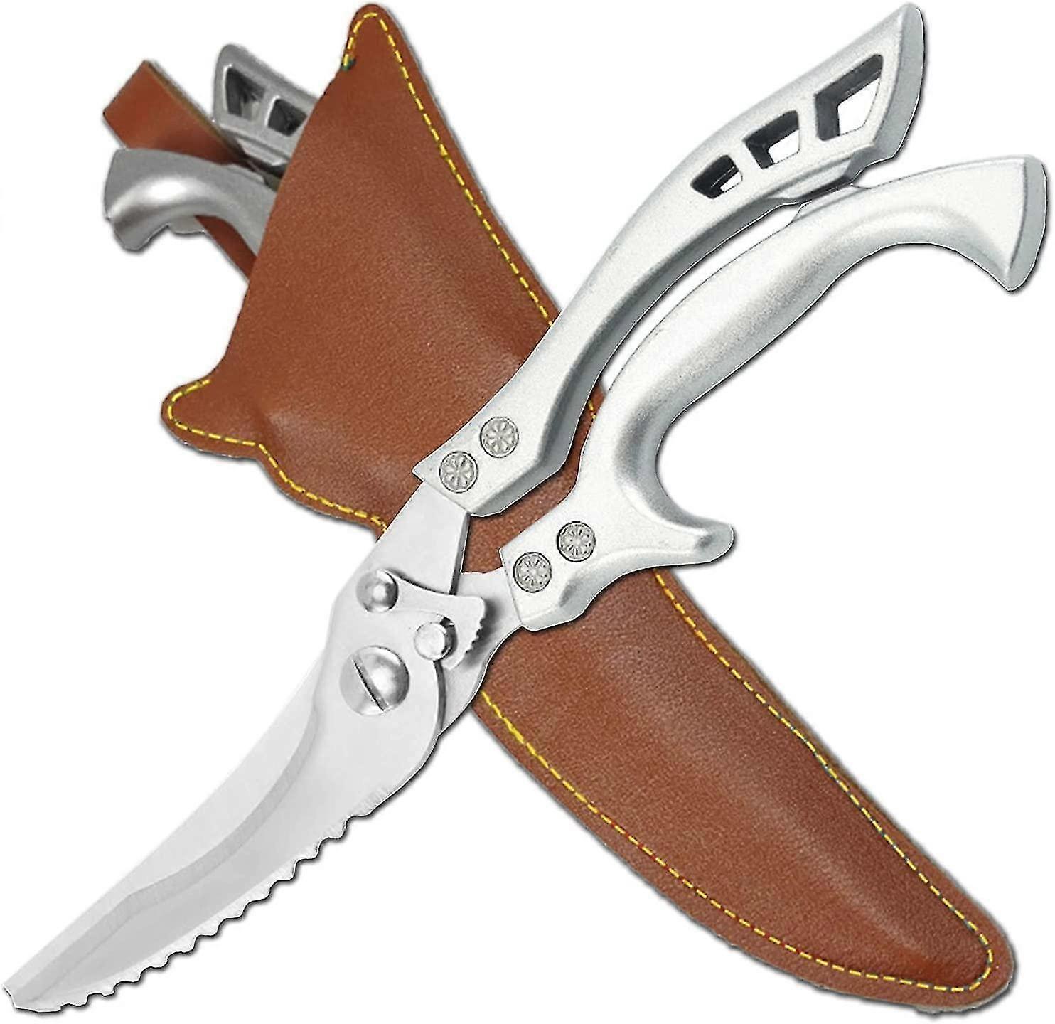 Upgrade Heavy Duty Stainless Steel Kitchen Scissors,Multipurpose Ultra Sharp Utility Scissors, Professional Poultry Shears for Bone, Chicken, Meat, Fi