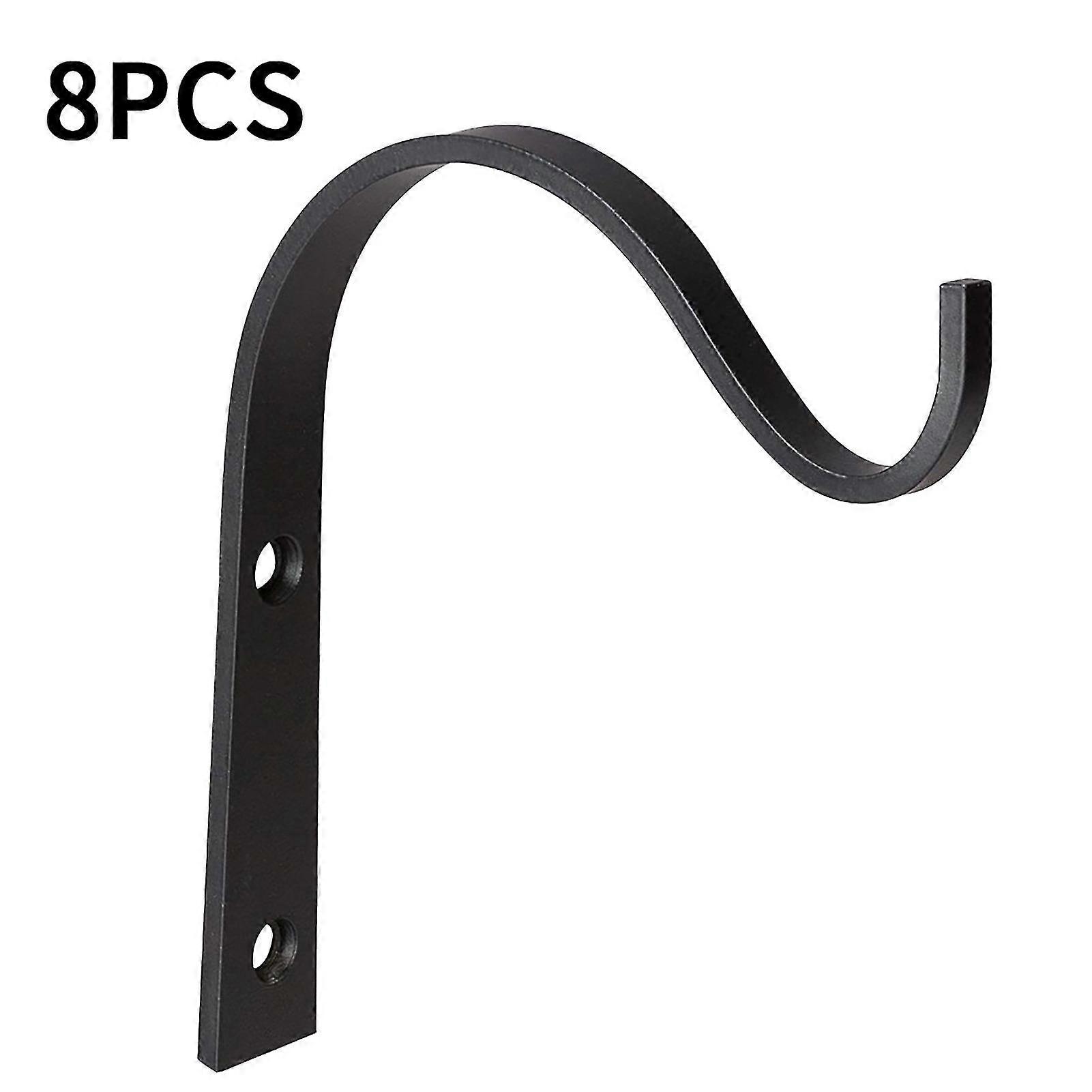 Nail Fixing Iron Plant Holder Hooks Simple Curved retro Design Easy Installation Hooks for Hanging Flower Baskets Flower