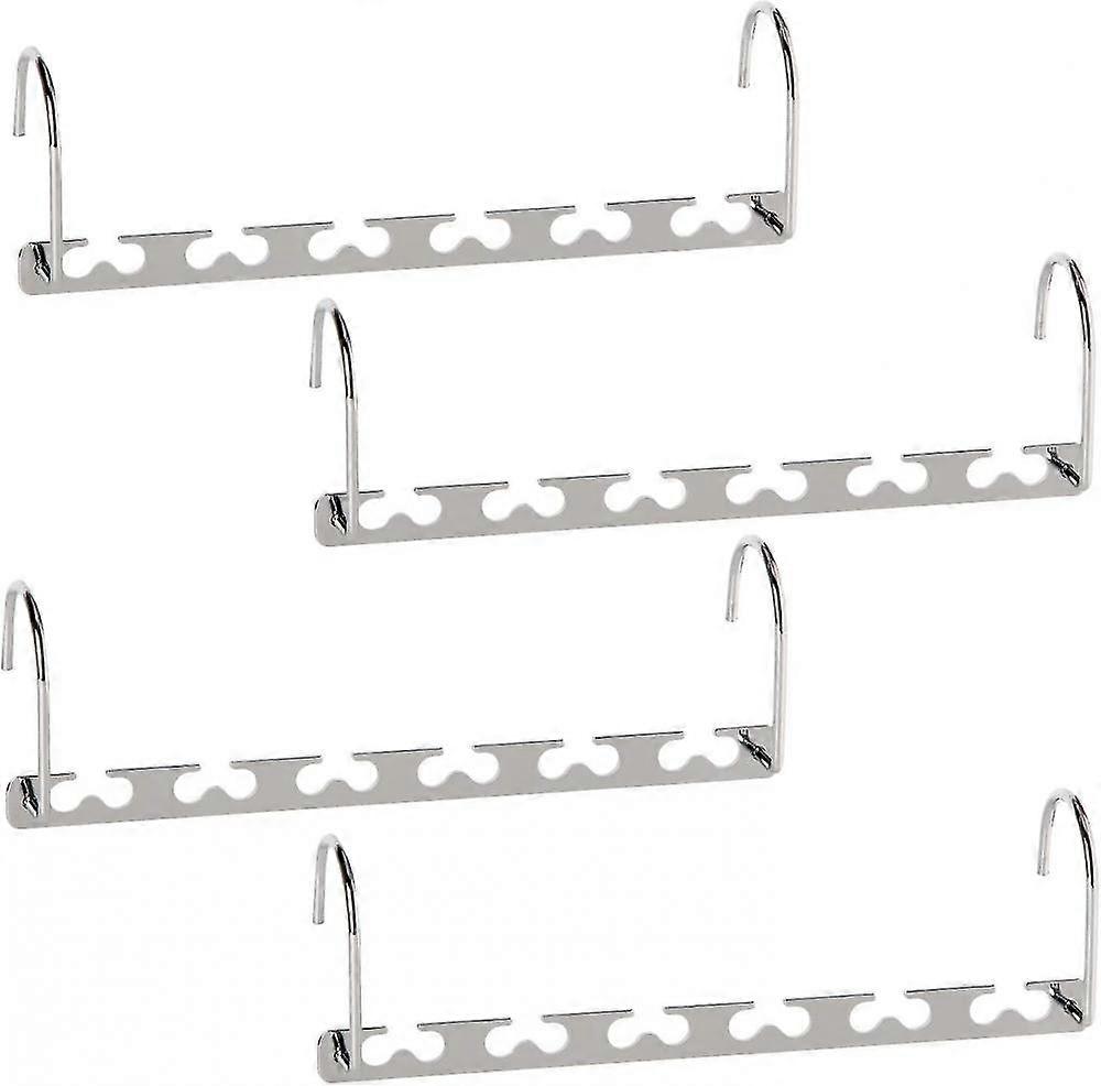 Space Saving Metal Hanger Closet Clothes Organizer(4 Pack)