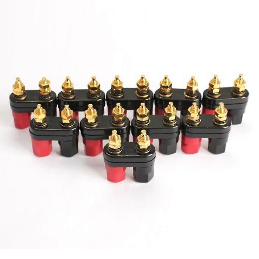 10pcs Terminal Binding Post Amplifier 2-way Banana Plug Jack