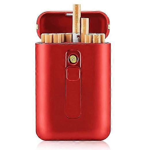 Cigarette Case with Lighter Large Portable Pack 20 Regular Size C