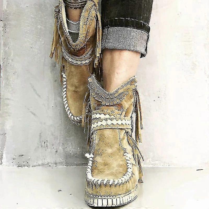 סתיו חורף מגפי נשים מגפי קרסול מזדמנים בגודל גדול מגפי נשים