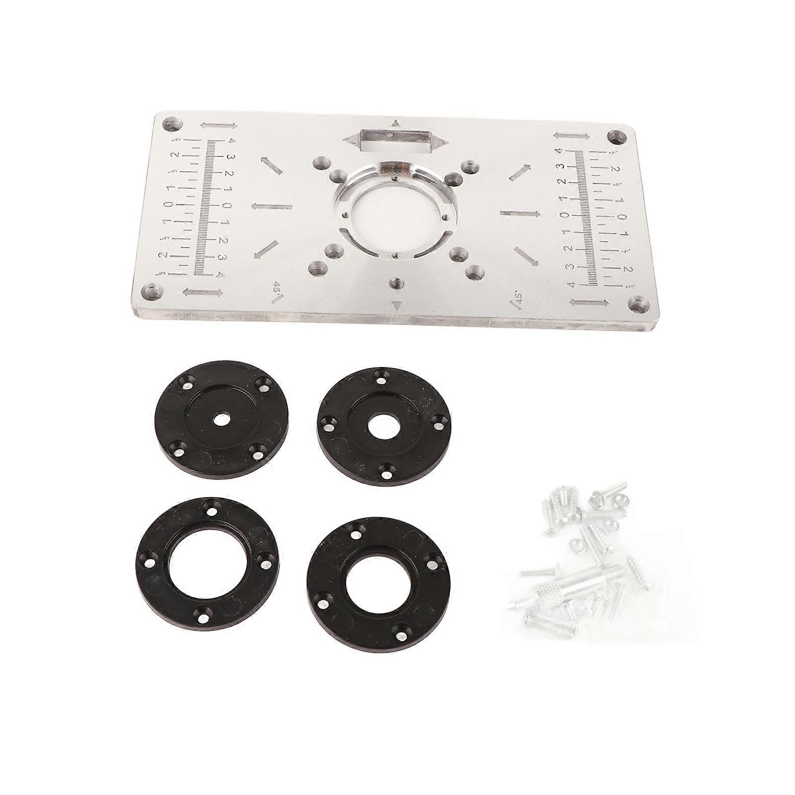 Trimming Machine Flip Plate Aluminium Alloy Milling Guide Table Chamfering Board for Woodworking