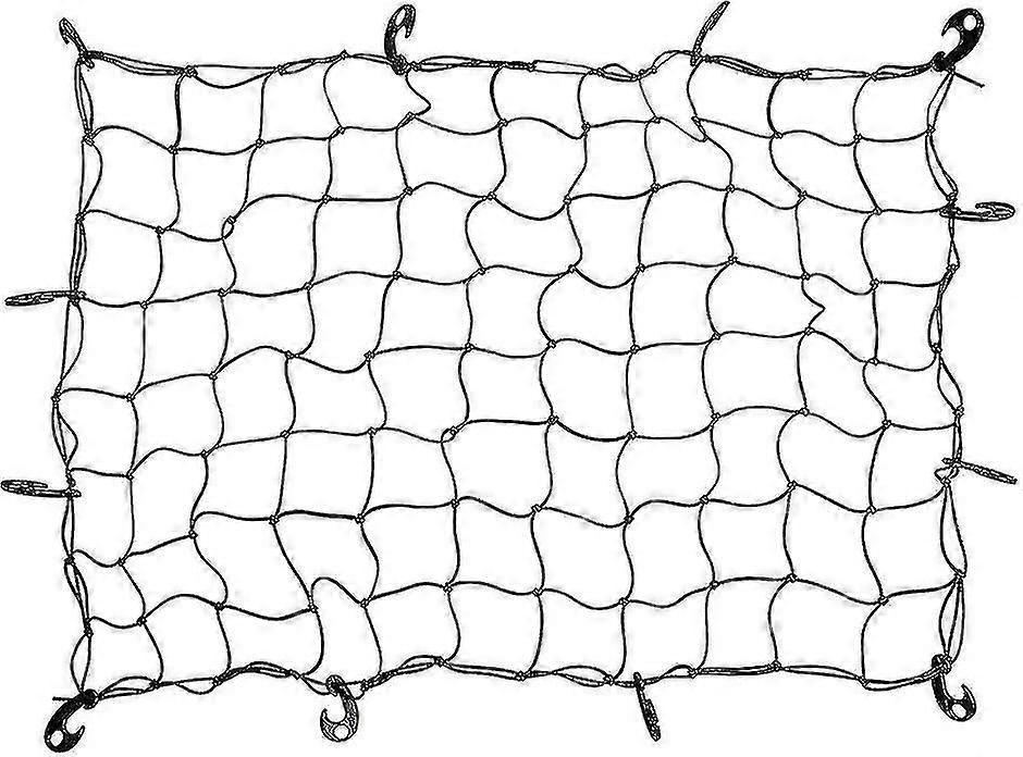 90 X 120cm Bungee Net With 12 Abs Hooks - Large Capacity For Car Trunk Crjjkoy