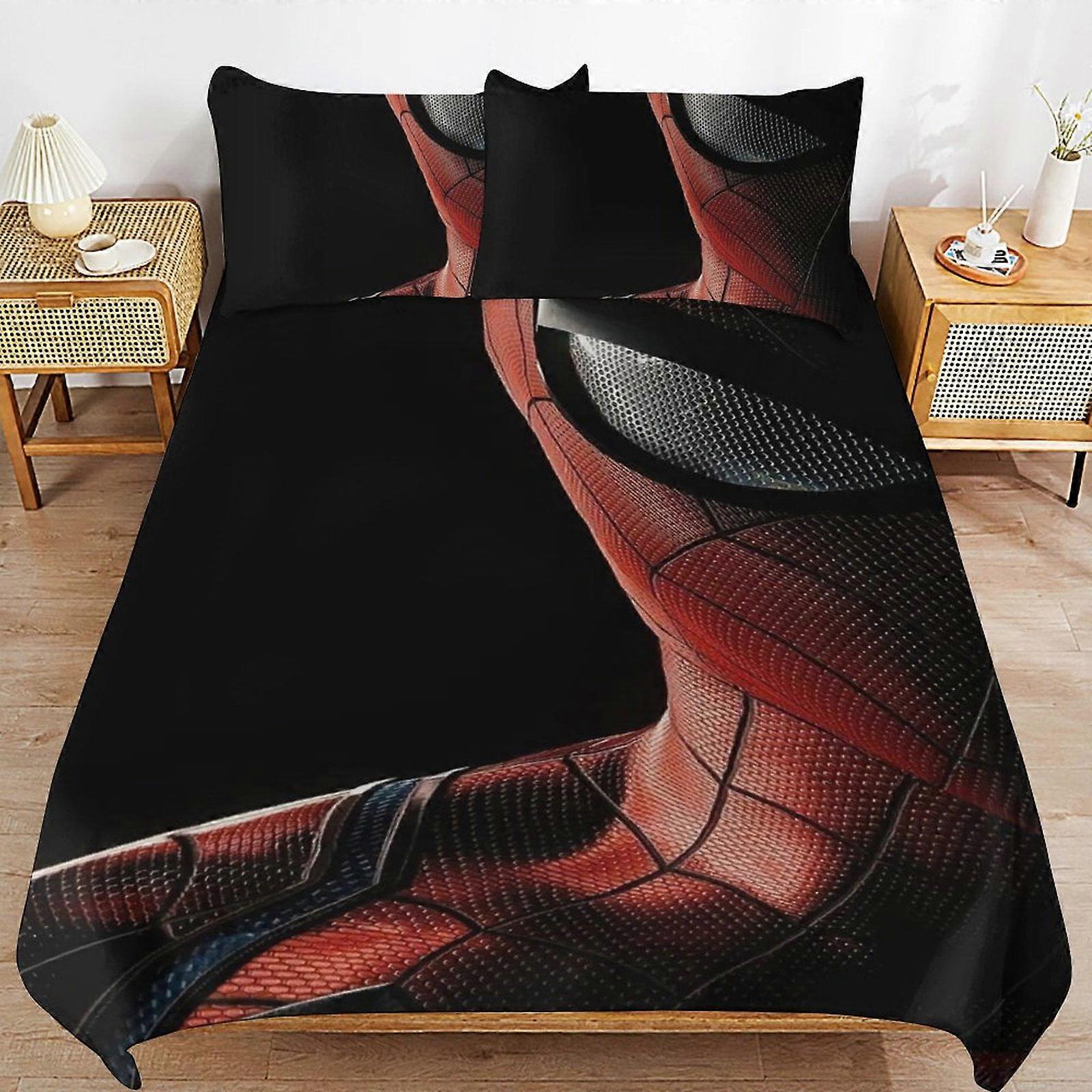 v2822  Bed Sheets Bedding Spider-Man Bedding Sets Ultra Soft Skin-Friendly Duvet Cover 3 Piece, Cute Comforter Cover Bed Set for Boys Girls Kids ( 1 D