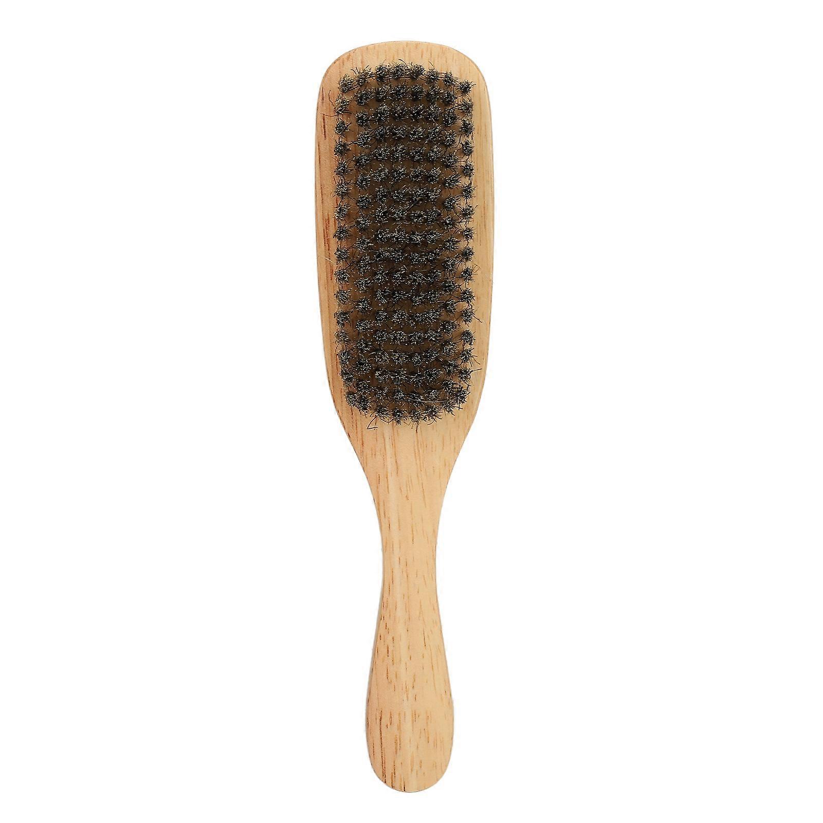 Beard Brush Large Beech Wood Ergonomic Handle Portable Convenient Practical Mustache Brush for Salon Home