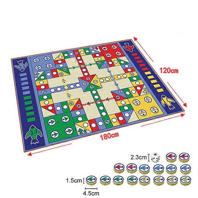 Foldable Flying Chess Crawling Mat Kids Carpet Portable Board Game Camping Travel Game Set Parent-child Game Flying Chess Rug