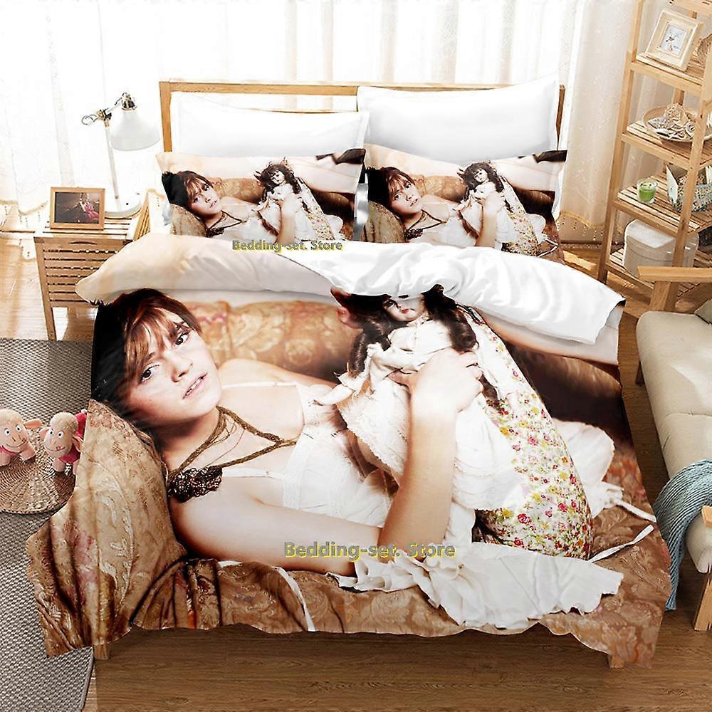 y191 Povlečení Nové Emma Watson Povlečení Single Twin Full Queen King Size Postel Set Dospělý Dětská ložnice Povlečení 3D tisk Ložní povlečení