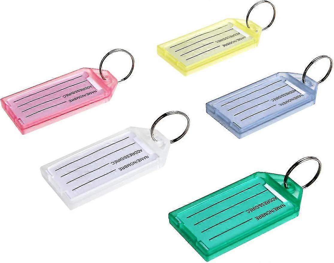 40pccs Key Door Label, Colored Key Door, Plastic Label Key Door With Splitting Ring Key, Matching Colors