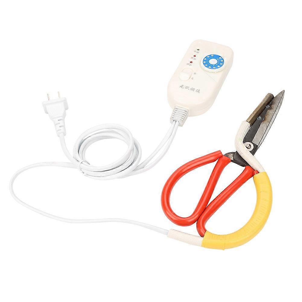 Adjustable Electric Heating Cloth Fabric Cutter Tailor Scissors 220V CN Plug