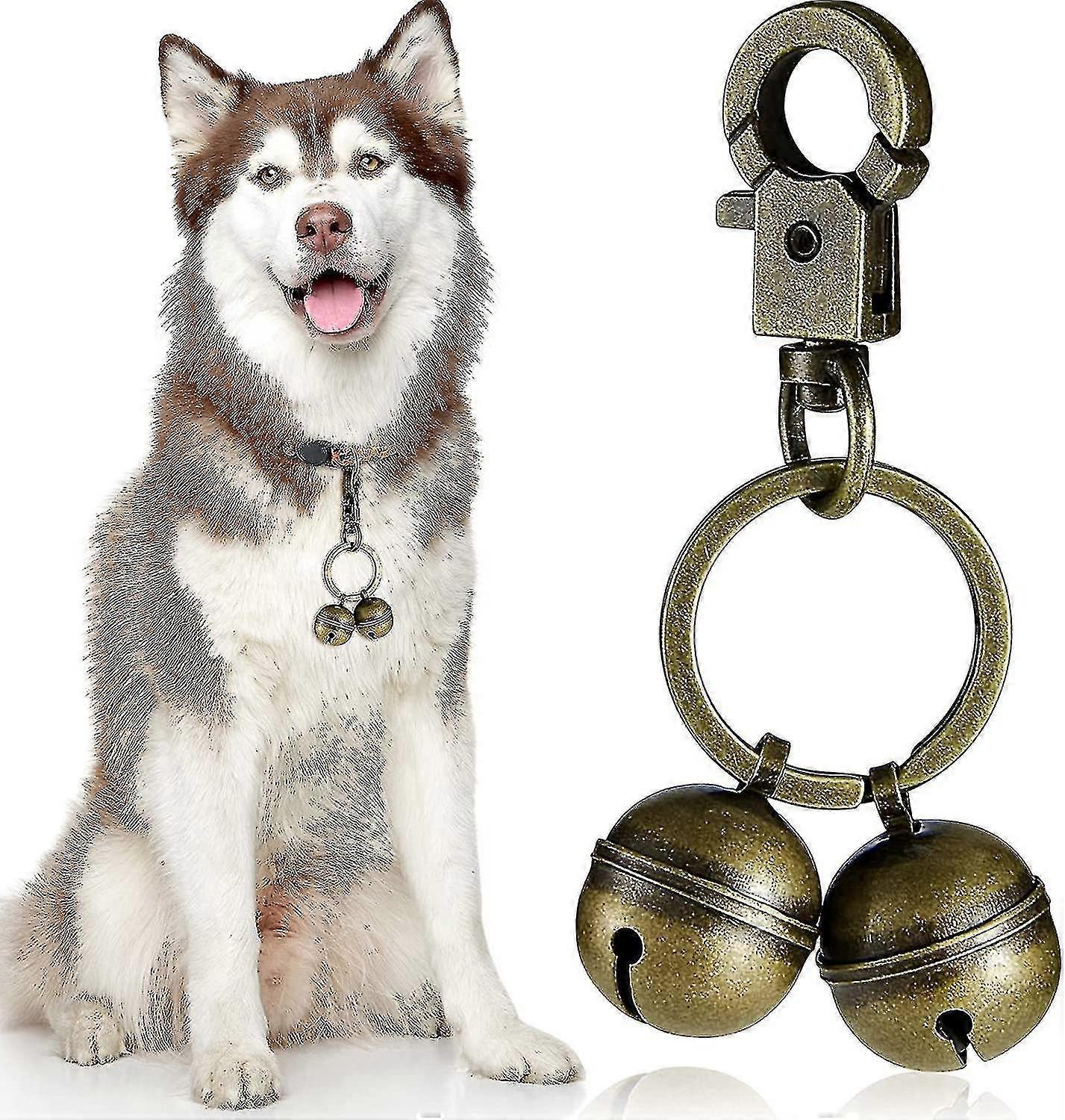 Erittäin äänekäs kissan- ja koirankellopari, kestävät messinkikellot lemmikkien kaulapantaan, riipuskellot