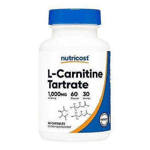 Nutricost 左旋肉碱酒石酸盐，1000 毫克，60 粒