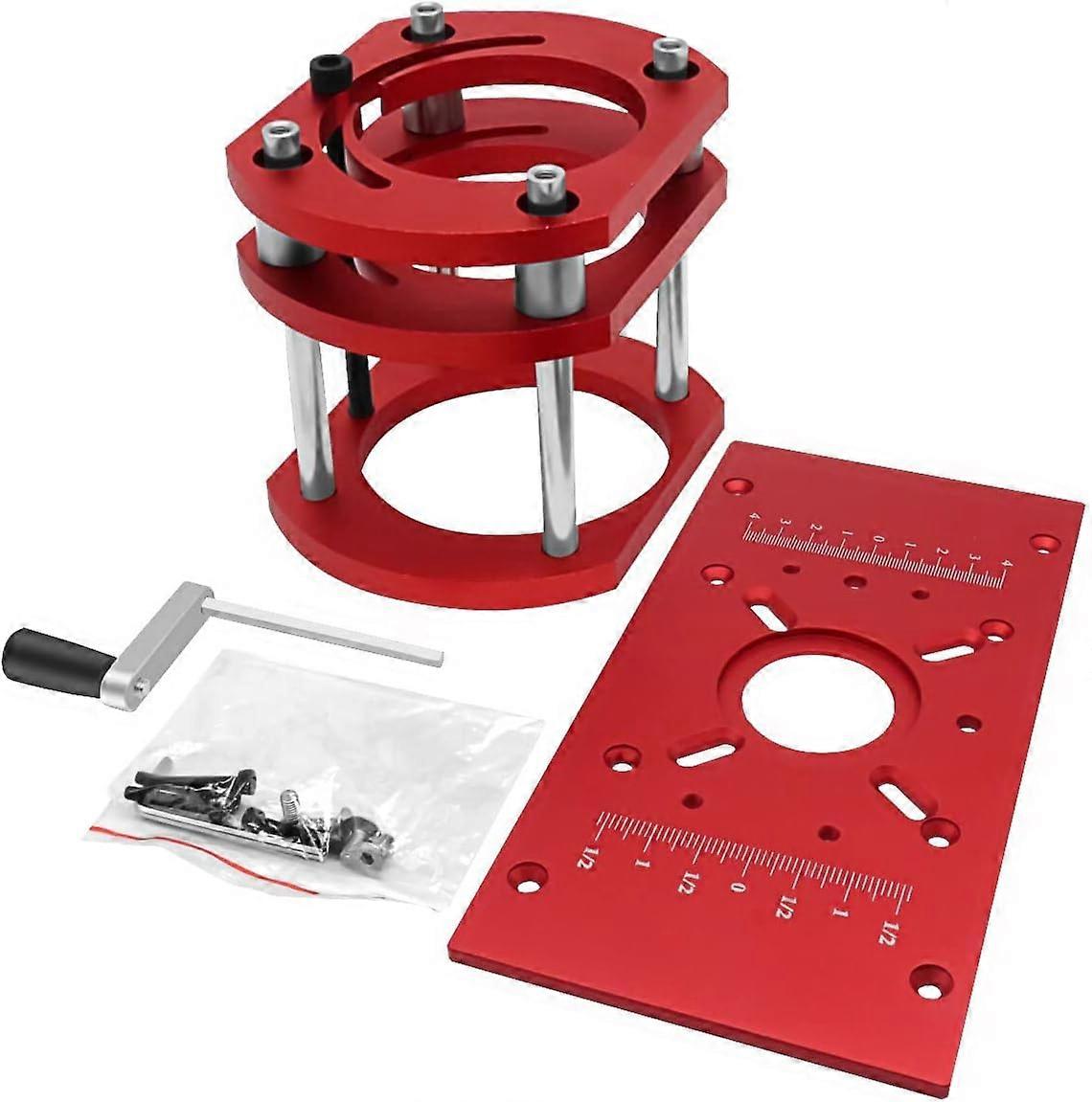 Router Lift with Fixed Base - Aluminum Router Insert Plate - Woodworking Universal Router Lift Base for 65mm Dia Router Motor