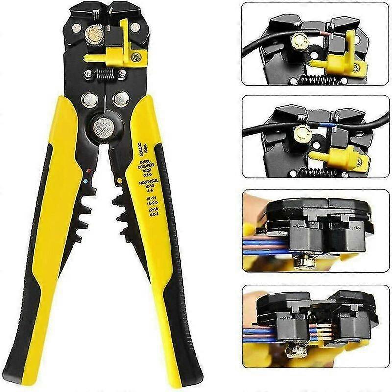 Adjustable automatic crimping tool for crimped cables
