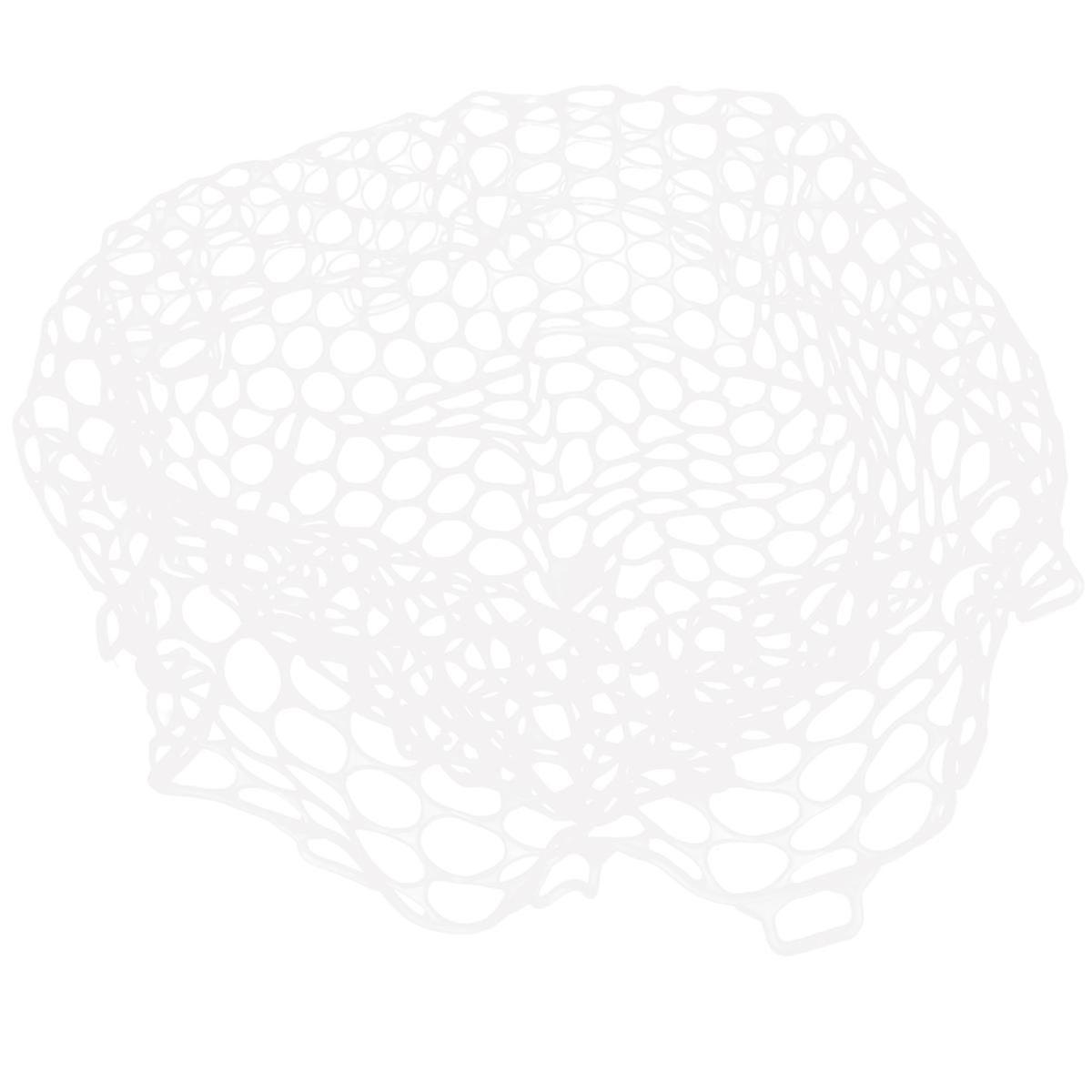 Replacement Collapsible Fishing Net Wear-Resistant Rubber Mesh Fish Catch Multifunctional Dip Net White 32cm