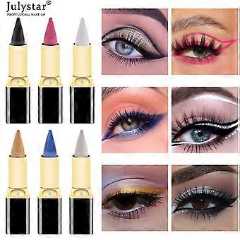 Eyeliner Set, Eyeliners måtter farver 6 couleurs, stylo eyeliner upåvigelig longue dure, eyeliners pour kit de maquillage des yeux