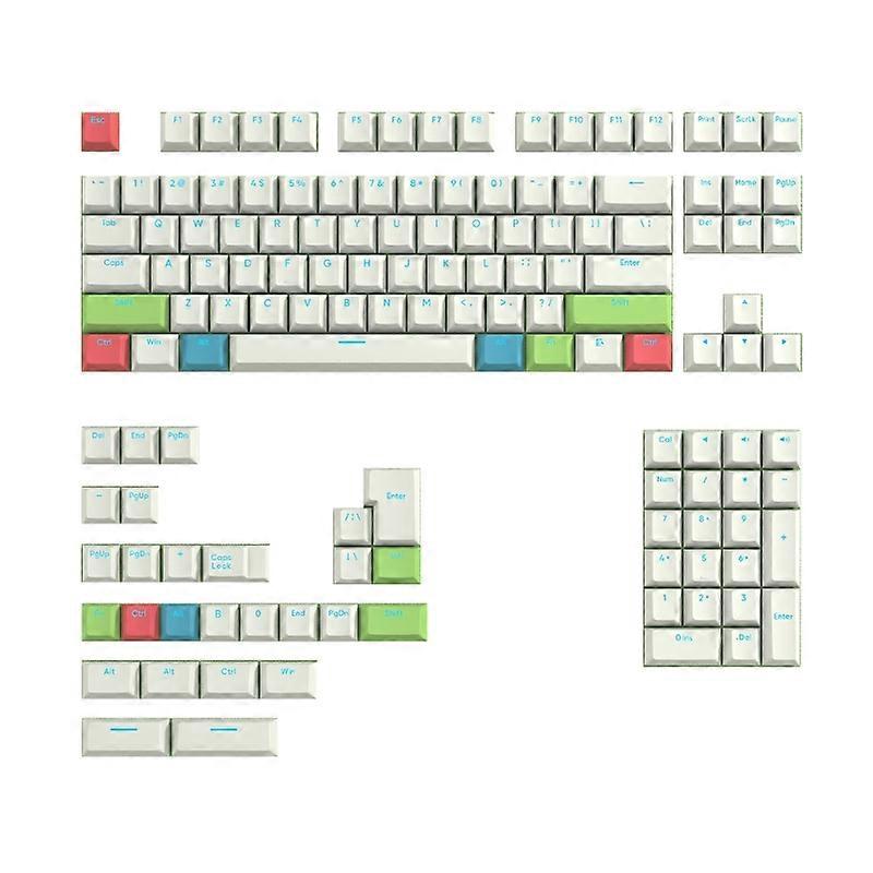 135PCS Gaming Mechanical Keyboard Keycaps Double Shot PBT Backlit Keycap
