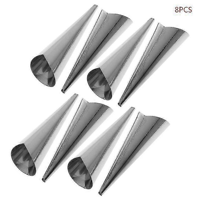 1 Set Stainless Steel Cream Horn Molds Set Filled Dessert Pastry Cone Metal Forms Baking Tool