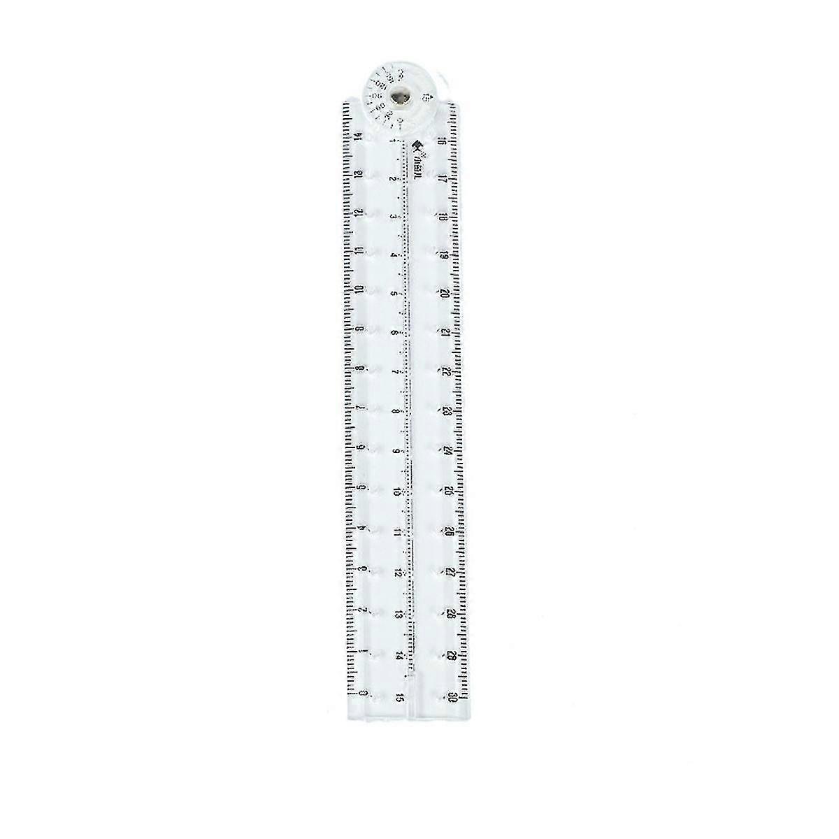 Folding Ruler, Foldable Ruler Straight Ruler, Flexible Plastic Ruler Bendy Geometric Ruler