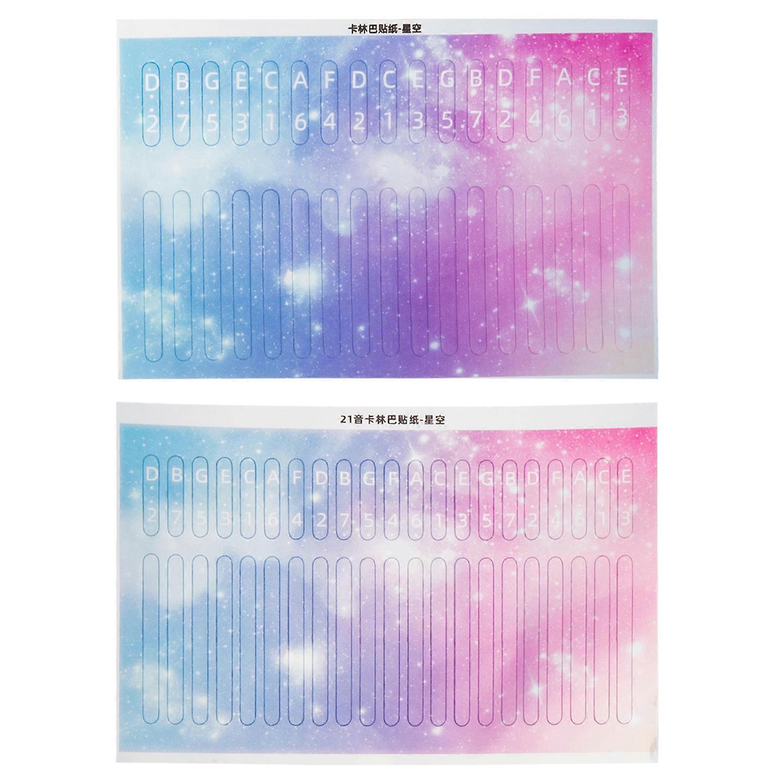 2 Pcs Musique Autocollants Pouce Piano Clavier Autocollant Clavier Coloré Pouce Piano Note Autocollants Pouce Piano Note Autocollant Débutant