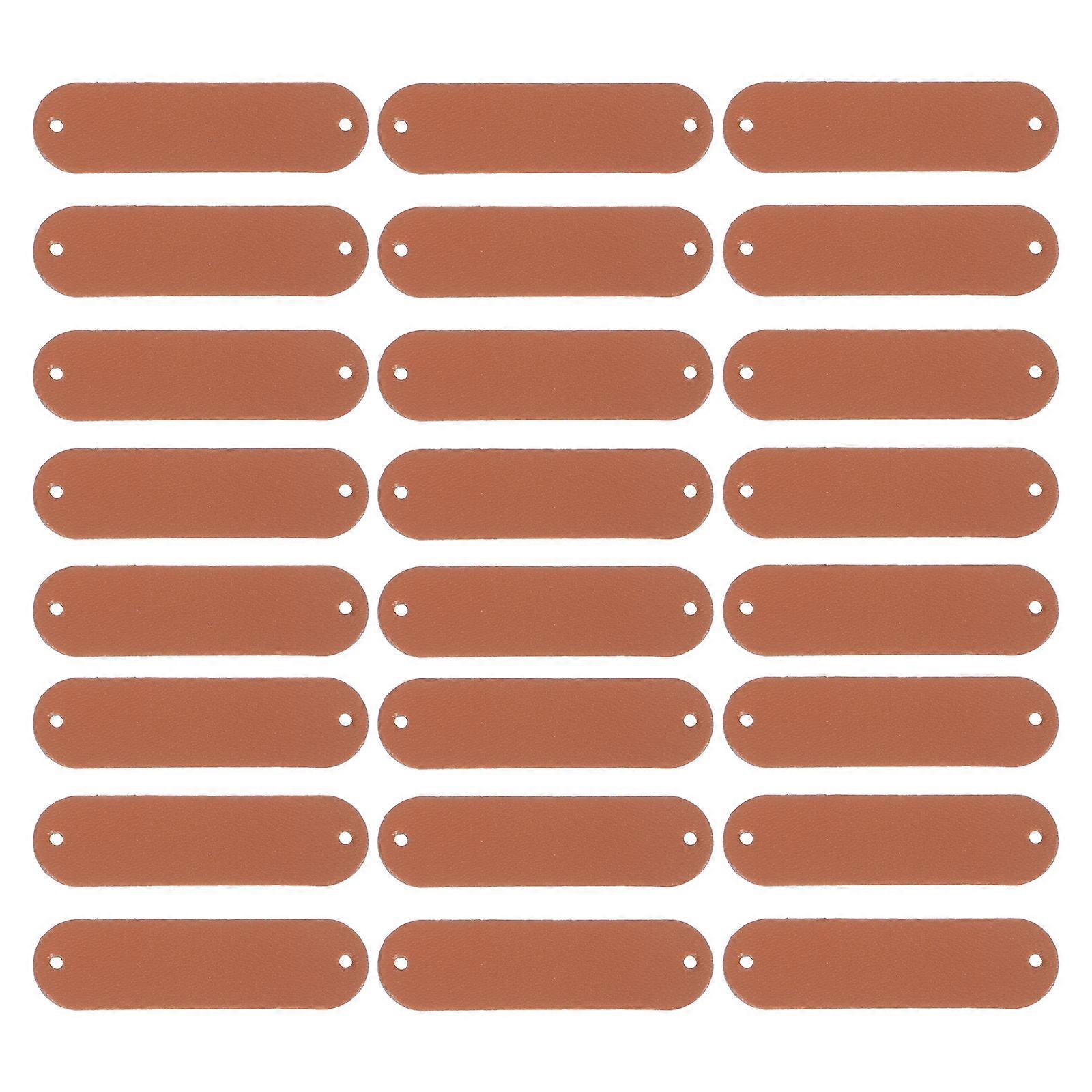 100 stk blanke tagger Blank Leather Tags Hull Tags Heklet Hekle tilbehør