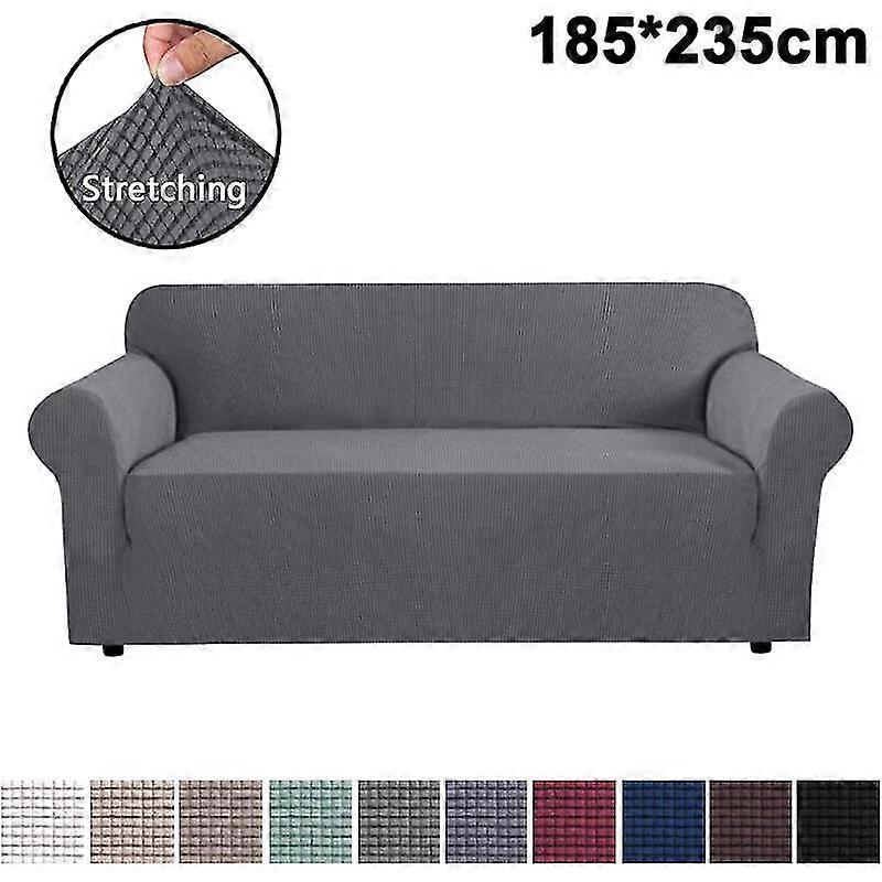 Stretch-Sofabezug, Mbelschutz, Weiche Couch Mit Elastischer Unterseite, Karo-Vlies, Universelle Einfarbige Sofa-Schonbezug