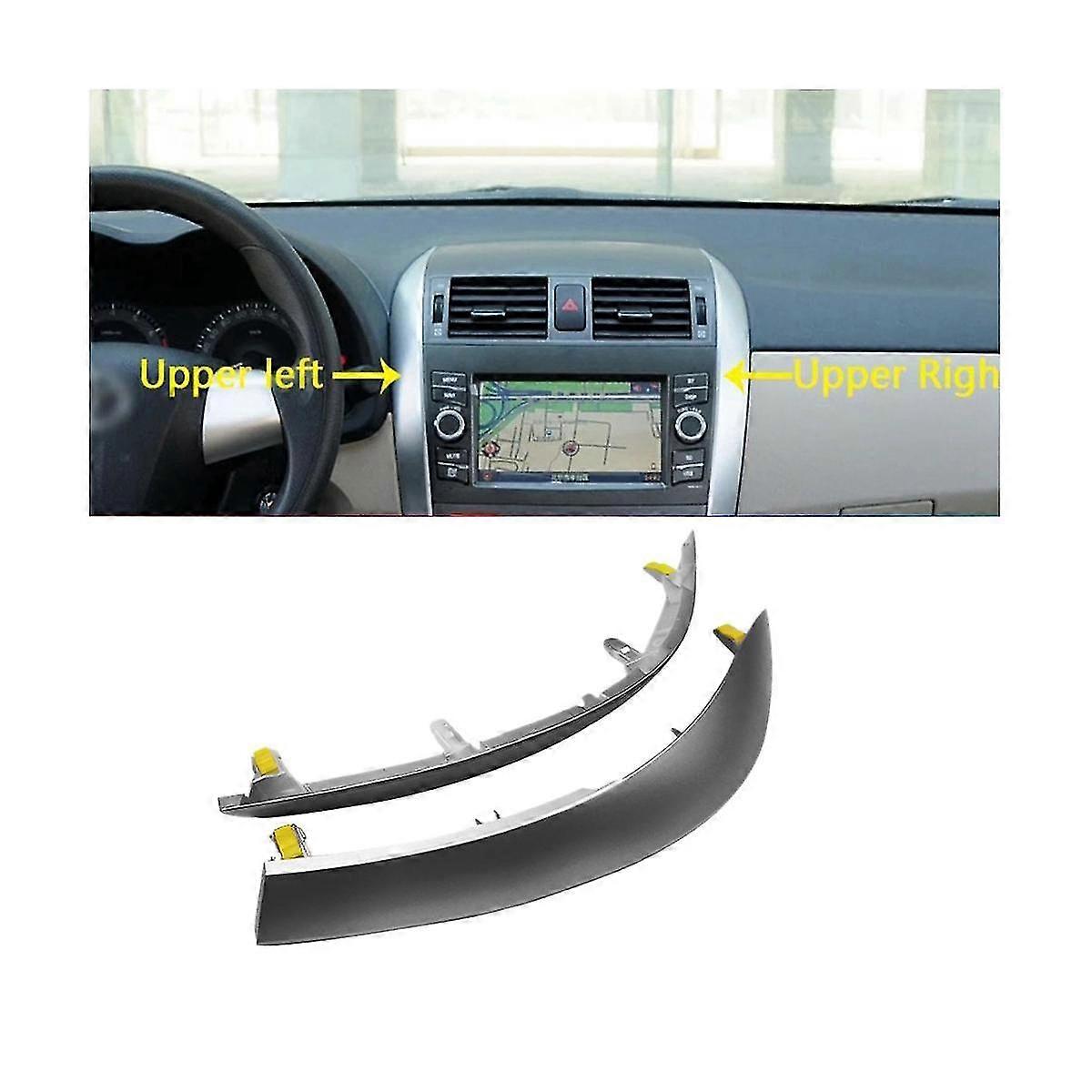 1set Car Center Dash Grille Panel+trim Strip For 2007-2013 Air Ac Outlet Trim Cover 55670-02160