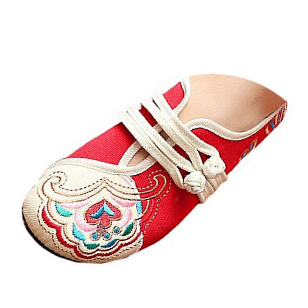 Square Dance Old Beijing Cloth Embroidered Shoes