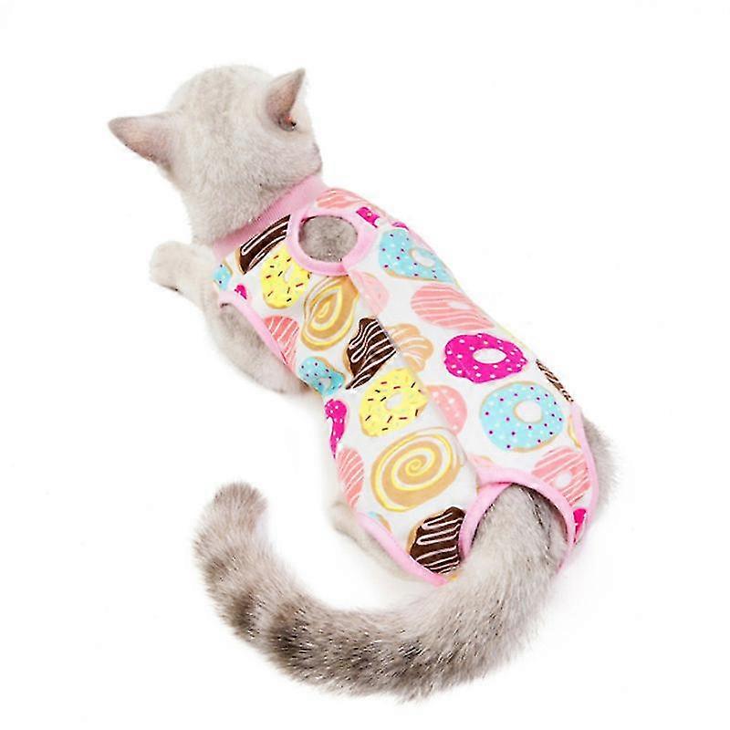Cat Surgery Recovery Suit för kirurgiska buksår Hem Inomhus Husdjurskläder E-krage Alternativ för katter efter operation Pyjamas Suit