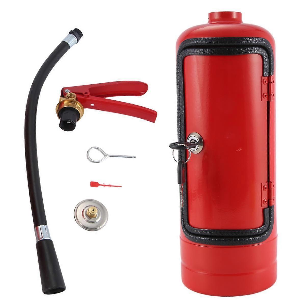 Fire Extinguishe Shape Wine Holder with Lock and Keys Novelty Fire Extinguishe Shaped Mini Bar Cabi