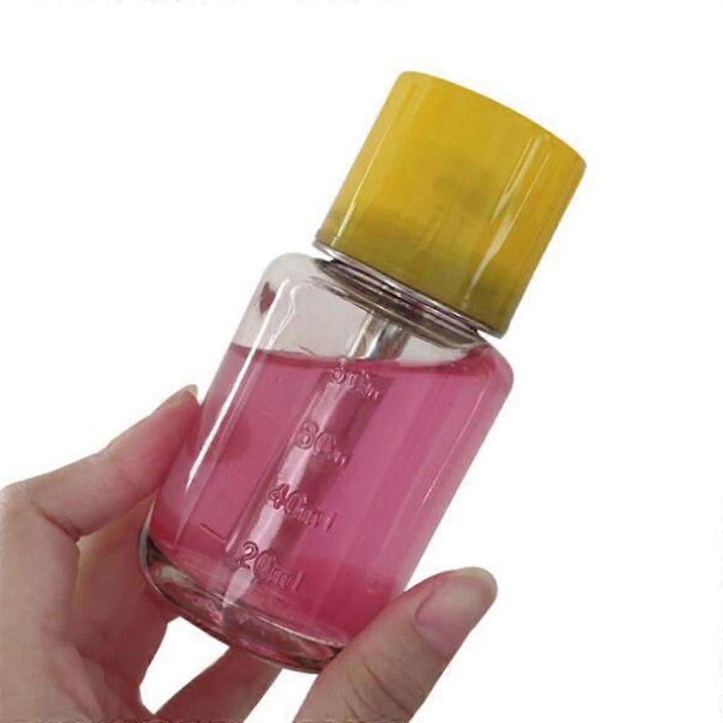 80ML Liquid Push Down Pump Dispenser Bottle Container W/ Steel Top Cap