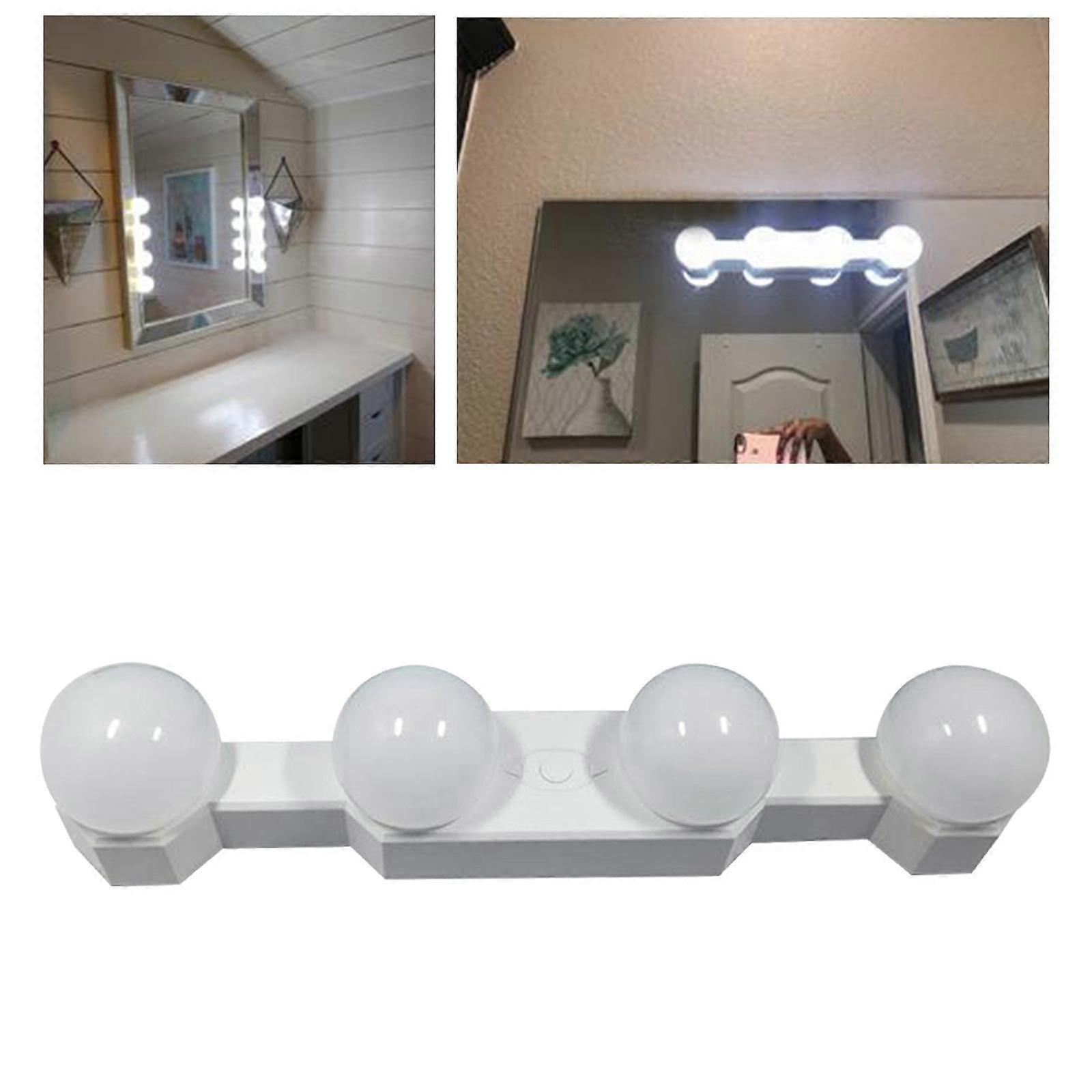 Make Up Mirror Lights 4 Led Vanity Dressing Table Bathroom Bulbs USB