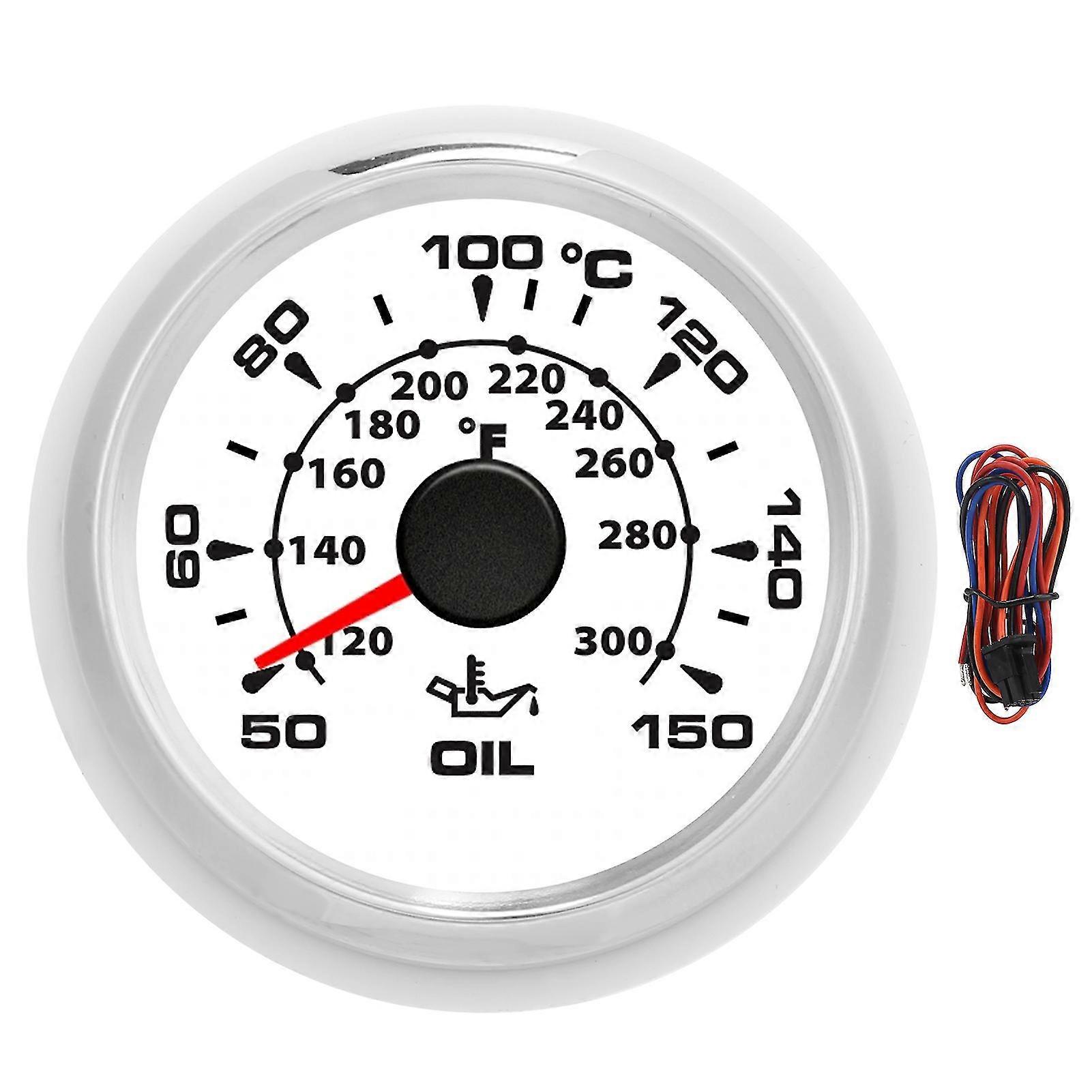 Digital Oil Temperature Gauge 2in Waterproof Display with 8 Color Backlight and Wide Range of 36119Ohm 50150