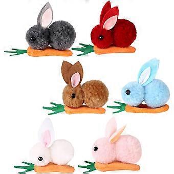 DWW-6 PCS Pinces Cheveux Lapin en Peluche pour Bbs Filles Ani