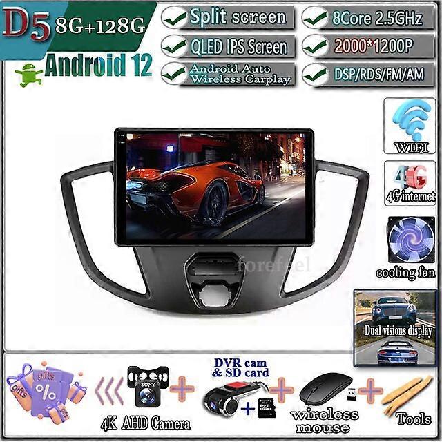 Android 12 For Ford Transit 2015 - 2018 Multimedia Car Monitor Lettore Autoradio GPS Player TV Vehicle Navigation Stereo Radio