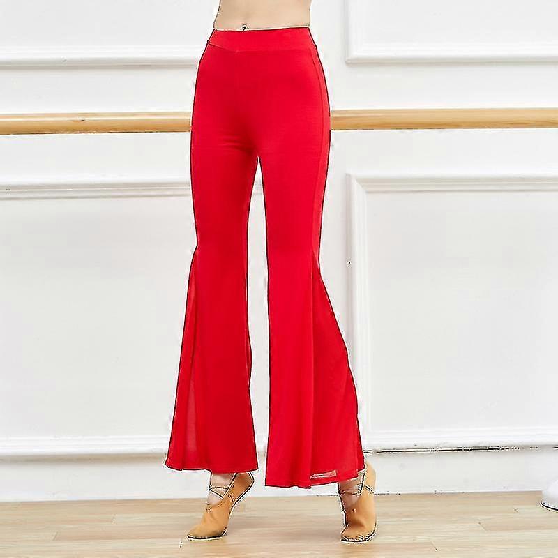 Casual Vintage Flare Pants For Women Solid Color Disco Dance 70's Bell Bottom Hippie Pants