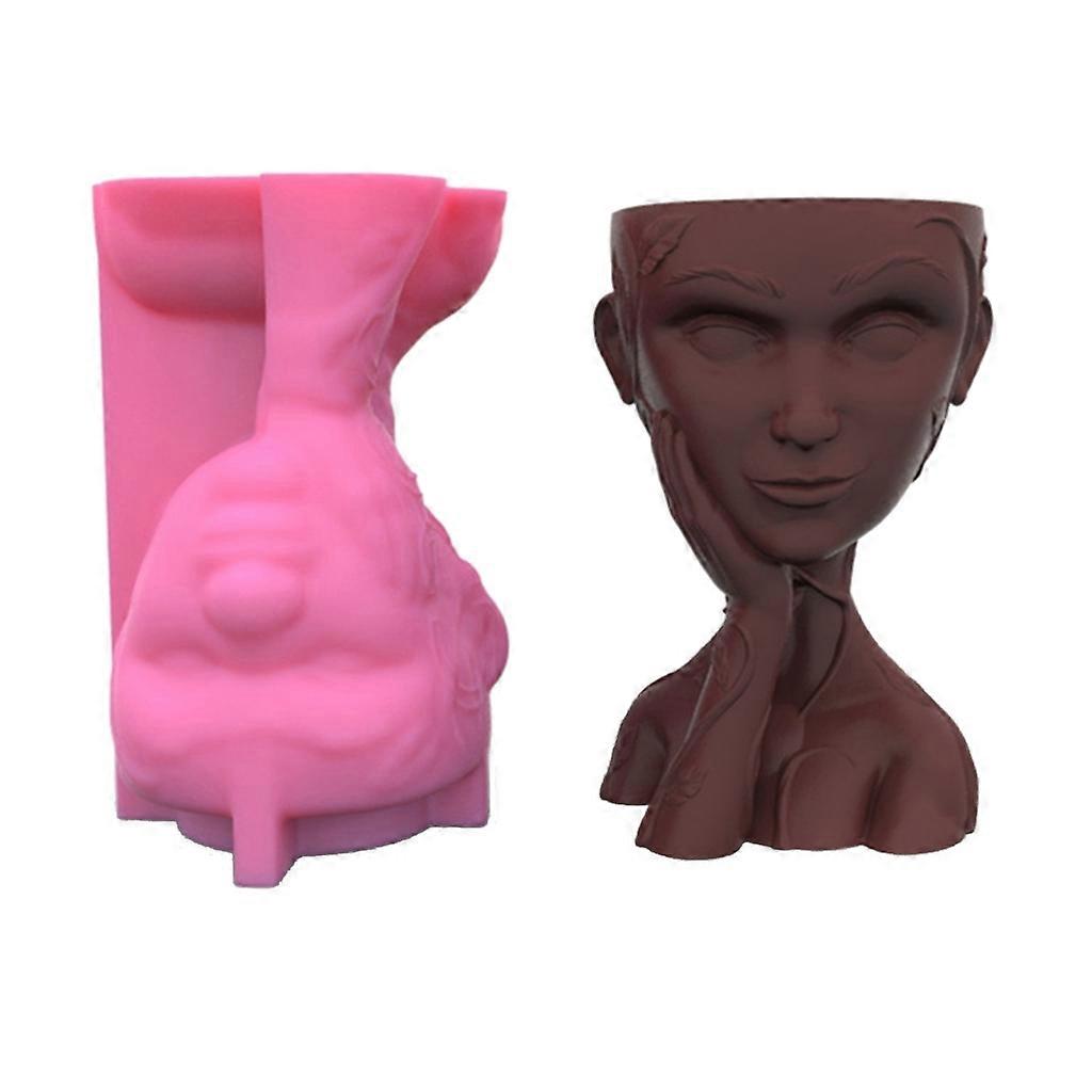 Cheek Support Thinker Flower Pot Epoxy Resin Mold Succulent Planter Making Tool