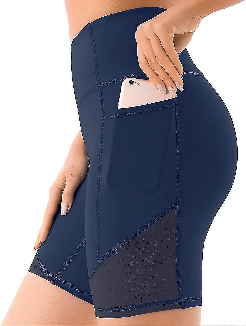High Waisted Mesh Shorts For Women With Deep Pockets Women's Out Biker Shorts