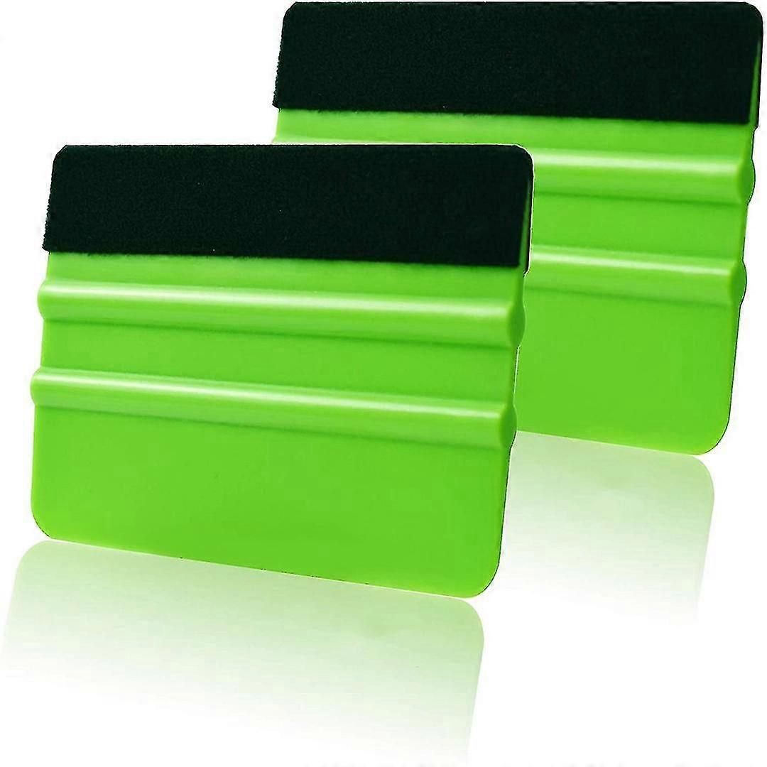 Vinyl Felt Squeegee, Vinyl Squeegee With Plastic Felt Edge, Graphic Scraper Application Tool, 2 Pieces