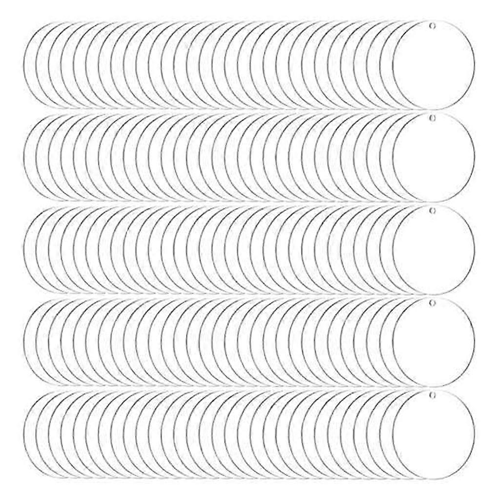 Acrylic Keychain Blanks 200pcs Transparent Round Shape Keychain Blanks Bulk