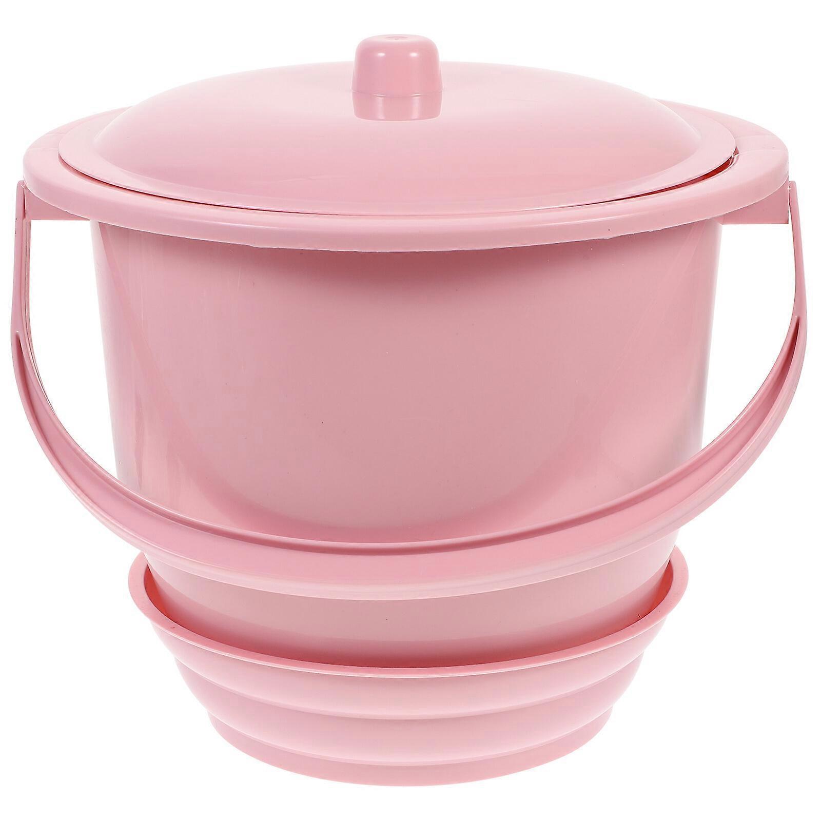 1PC Thickened Handheld Spittoon with Lid Home Urine Bucket Practical Chamber Pot