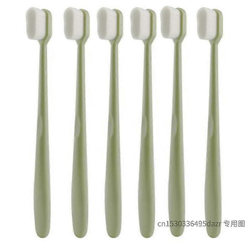 6pcs Ultra-fine Toothbrush Portable Million Bristle Micro Soft Fiber Nano Teeth Brush With